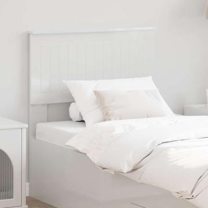 Tăblie cap cu headboard Alb Lucios 75 cm Lemn compozit GartenMobel Dekor