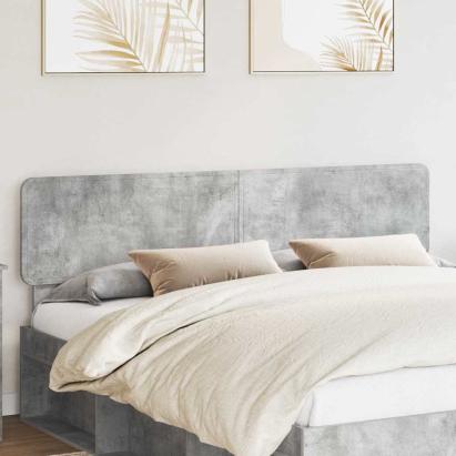 Tăblie cap cu headboard Gri din beton 180 cm Lemn compozit GartenMobel Dekor