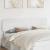 Tăblie cap cu headboard Alb Lucios 180 cm Lemn compozit GartenMobel Dekor