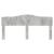 Tăblie cap cu headboard Gri din beton 200 cm Lemn compozit GartenMobel Dekor