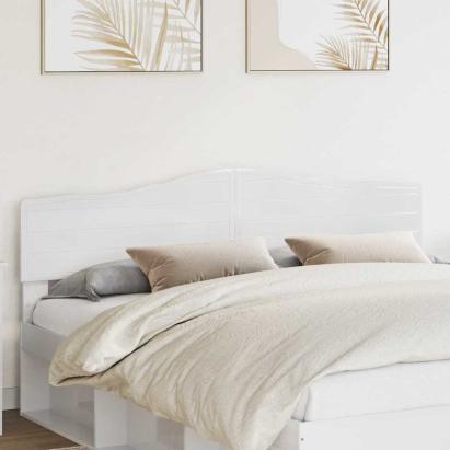 Tăblie cap cu headboard Alb Lucios 200 cm Lemn compozit GartenMobel Dekor