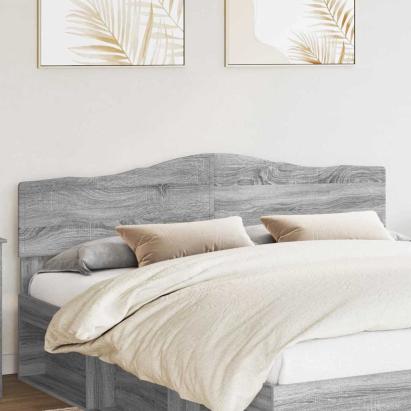 Tăblie cap cu headboard Gri Sonoma 200 cm Lemn compozit GartenMobel Dekor