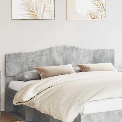 Tăblie cap cu headboard Gri din beton 180 cm Lemn compozit GartenMobel Dekor