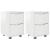 Mese de noptieră cu sertar 2 pcs Alb lucios 30,5 x 30 x 43 cm GartenMobel Dekor