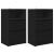 Mese de noptieră 2 pcs Negru 40 x 30 x 467 cm Lemn compozit GartenMobel Dekor