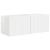 Dulap TV de perete Pe perete 2 pcs Alb Lucios 60 x 31 x 29.5 cm GartenMobel Dekor