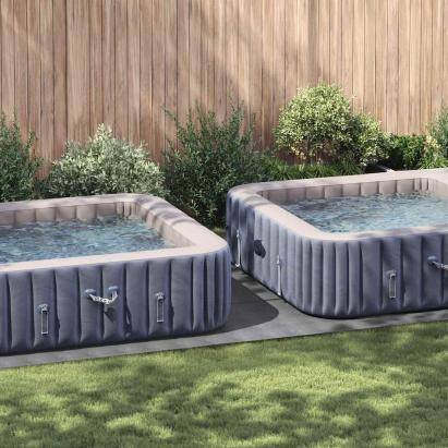 Acoperire geotextil piscină, gri deschis, 640x321 cm, poliester GartenMobel Dekor