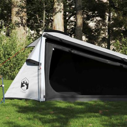 Cort camping tunel 2 persoane, alb, țesătură opacă, impermeabil GartenMobel Dekor