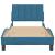 Cadru de pat fără saltea, Hanko, albastru, 80x200 cm, catifea GartenMobel Dekor