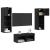 Dulapuri pentru TV Pe perete 4 pcs Stejar Negru 40 x 30 x 30 cm GartenMobel Dekor