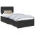 Cadru de pat cu sertar Negru 75 x 190 cm Lemn compozit GartenMobel Dekor