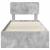 Cadru de pat cu sertar Gri din beton 75 x 190 cm Lemn compozit GartenMobel Dekor