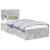 Cadru de pat cu sertar Gri din beton 75 x 190 cm Lemn compozit GartenMobel Dekor