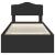 Cadru de pat cu sertar Negru 100 x 200 cm Lemn compozit GartenMobel Dekor