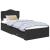 Cadru de pat cu sertar Negru 100 x 200 cm Lemn compozit GartenMobel Dekor