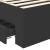 Cadru de pat cu sertar Negru 75 x 190 cm Lemn compozit GartenMobel Dekor