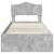 Cadru de pat cu sertar Gri din beton 75 x 190 cm Lemn compozit GartenMobel Dekor