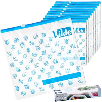 Set de 10 pungi resigilabile pentru alimente – 27×26 cm Handy KitchenServ