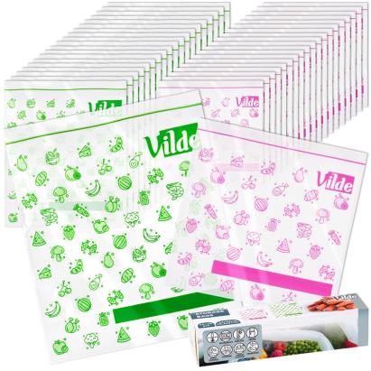 Set de 40 pungi resigilabile pentru alimente – două dimensiuni 20,5×21 cm și 24×29 cm Handy KitchenServ