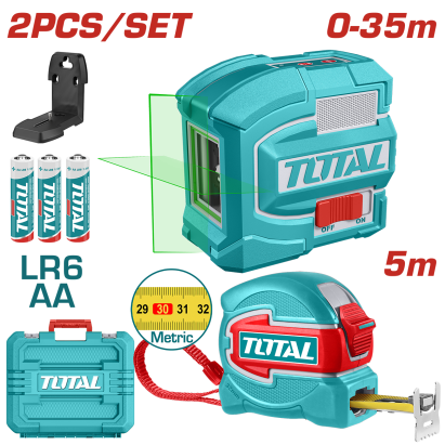 TOTAL - KIT NIVELA LASER CU RULETA PowerTool TopQuality