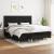 Pat box spring cu saltea, negru, 200x200 cm, textil GartenMobel Dekor