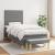 Pat box spring cu saltea, gri închis, 80x200 cm, textil GartenMobel Dekor