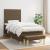 Pat box spring cu saltea, maro închis, 80x200 cm, textil GartenMobel Dekor