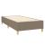 Pat box spring cu saltea, gri taupe, 80x200 cm, textil GartenMobel Dekor