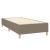 Pat box spring cu saltea, gri taupe, 90x200 cm, textil GartenMobel Dekor