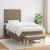 Pat box spring cu saltea, gri taupe, 100x200 cm, textil GartenMobel Dekor
