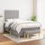 Pat continental cu saltea, gri deschis, 120x200 cm, textil GartenMobel Dekor