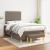 Pat box spring cu saltea, gri taupe, 120x200 cm, textil GartenMobel Dekor