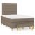 Pat box spring cu saltea, gri taupe, 120x200 cm, textil GartenMobel Dekor