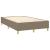 Pat box spring cu saltea, gri taupe, 120x200 cm, textil GartenMobel Dekor