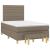Pat box spring cu saltea, gri taupe, 120x200 cm, textil GartenMobel Dekor