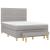 Pat box spring cu saltea, gri deschis, 140x190 cm, textil GartenMobel Dekor