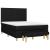 Pat box spring cu saltea, negru, 140x190 cm, textil GartenMobel Dekor