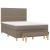 Pat box spring cu saltea, gri taupe, 140x200 cm, textil GartenMobel Dekor