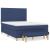 Pat box spring cu saltea, albastru, 140x200 cm, textil GartenMobel Dekor