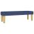 Pat box spring cu saltea, albastru, 140x200 cm, textil GartenMobel Dekor