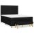 Pat box spring cu saltea, negru, 140x200 cm, textil GartenMobel Dekor