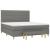 Pat box spring cu saltea, gri închis, 180x200 cm, textil GartenMobel Dekor