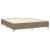 Pat continental cu saltea, gri taupe, 180x200 cm, textil GartenMobel Dekor