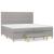 Pat box spring cu saltea, gri deschis, 200x200 cm, textil GartenMobel Dekor