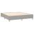 Pat box spring cu saltea, gri deschis, 200x200 cm, textil GartenMobel Dekor