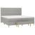 Pat box spring cu saltea, gri deschis, 200x200 cm, textil GartenMobel Dekor