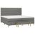 Pat box spring cu saltea, gri închis, 200x200 cm, textil GartenMobel Dekor