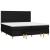 Pat box spring cu saltea, negru, 200x200 cm, textil GartenMobel Dekor