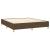 Pat box spring cu saltea, maro închis, 200x200 cm, textil GartenMobel Dekor