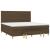 Pat box spring cu saltea, maro închis, 200x200 cm, textil GartenMobel Dekor